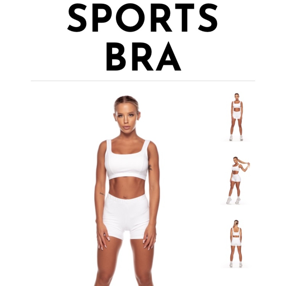 Saski Collection White Sports Bra size SMALL
